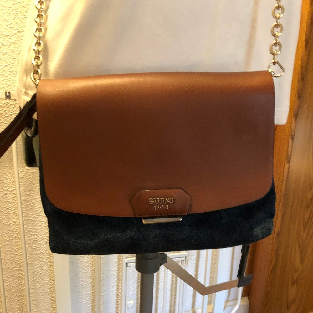 Guess 1981 Denim (Faux?) Leather Purse